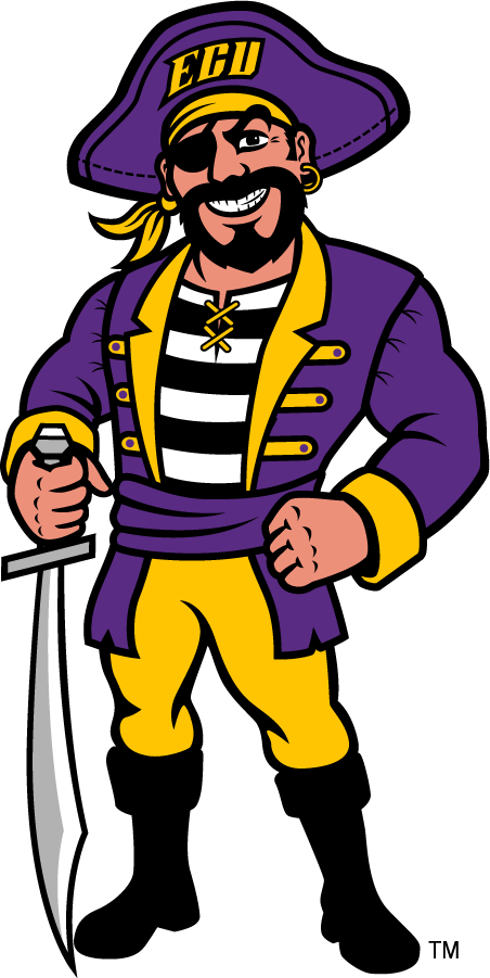 East Carolina Pirates 2009-2014 Mascot Logo iron on transfers for T-shirts